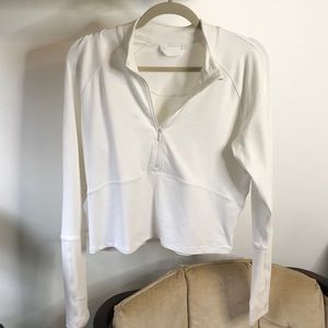 LULULEMON white 3/4 zip pullover